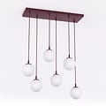 Emibig Emibig COSMO 6 BURGUNDY OPAL - Moderne hanglamp voor sfeervolle verlichting