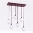 Emibig Emibig COSMO 6 BURGUNDY OPAL - Moderne Pendelleuchte für stilvolle Beleuchtung