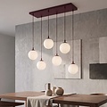 Emibig Emibig COSMO 6 BURGUNDY OPAL - Moderne hanglamp voor sfeervolle verlichting