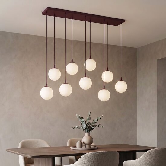 Emibig Emibig COSMO 9 BURGUNDY OPAL - Modern pendant lamp for stylish lighting