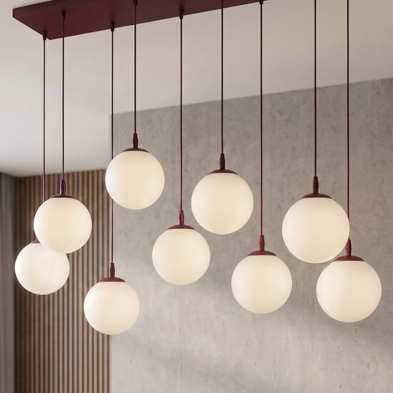 Emibig Emibig COSMO 9 BURGUNDY OPAL - Lámpara colgante moderna para una iluminación elegante