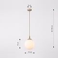 Emibig Emibig COSMO 1 MOKKA OPAL - Lampe suspendue moderne pour un éclairage élégant