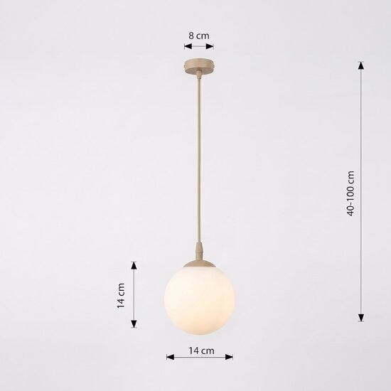 Emibig Emibig COSMO 1 MOKKA OPAL - Moderne hanglamp voor sfeervolle verlichting