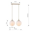 Emibig Emibig COSMO 2 MOKKA OPAL - Moderne Pendelleuchte für stilvolle Beleuchtung