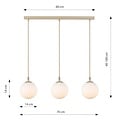 Emibig Emibig COSMO 3 MOKKA OPAL - Lampe suspendue moderne pour un éclairage élégant
