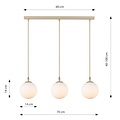 Emibig Emibig COSMO 3 MOKKA OPAL - Modern pendant lamp for stylish lighting