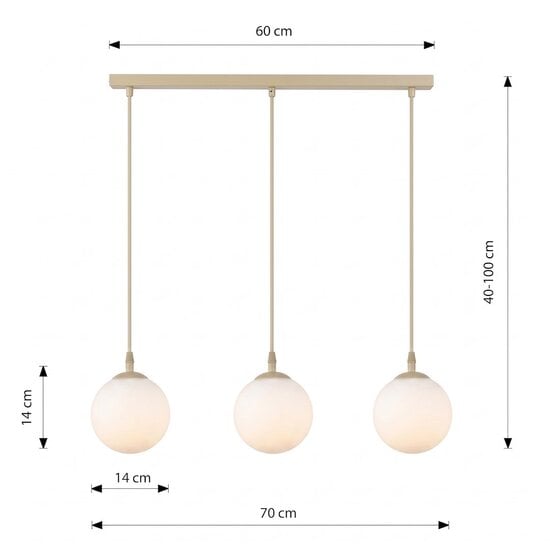 Emibig Emibig COSMO 3 MOKKA OPAL - Modern pendant lamp for stylish lighting