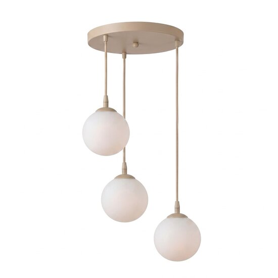 Emibig Emibig COSMO 3PREM MOKKA OPAL - Lampe suspendue moderne pour un éclairage élégant