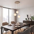 Emibig Emibig COSMO 3PREM MOKKA OPAL - Lámpara colgante moderna para una iluminación elegante