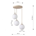 Emibig Emibig COSMO 3PREM MOKKA OPAL - Moderne Pendelleuchte für stilvolle Beleuchtung
