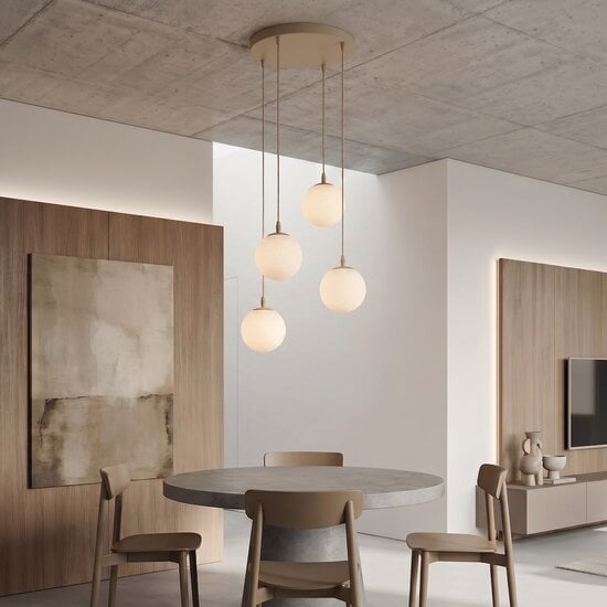 Emibig Emibig COSMO 4PREM MOKKA OPAL - Lámpara colgante moderna para una iluminación elegante