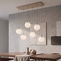 Emibig Emibig COSMO 6 MOKKA OPAL - Lampe suspendue moderne pour un éclairage élégant