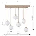 Emibig Emibig COSMO 6 MOKKA OPAL - Lampe suspendue moderne pour un éclairage élégant