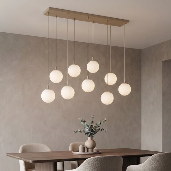 Emibig COSMO 9 MOKKA OPAL - Moderne Pendelleuchte für stilvolle Beleuchtung
