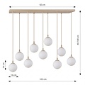 Emibig COSMO 9 MOKKA OPAL - Lampe suspendue moderne pour un éclairage élégant