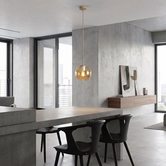 Emibig Emibig COSMO 1 MOKKA AMBER - Moderne Pendelleuchte für stilvolle Beleuchtung
