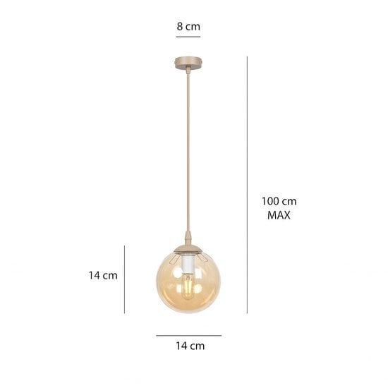 Emibig Emibig COSMO 1 MOKKA AMBER - Modern pendant lamp for stylish lighting