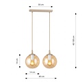 Emibig Emibig COSMO 2 MOKKA AMBER - Lampe suspendue moderne pour un éclairage élégant