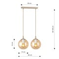 Emibig Emibig COSMO 2 MOKKA AMBER - Moderne Pendelleuchte für stilvolle Beleuchtung