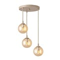 Emibig Emibig COSMO 3PREM MOKKA AMBER - Moderne hanglamp voor sfeervolle verlichting