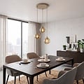 Emibig Emibig COSMO 3PREM MOKKA AMBER - Lampe suspendue moderne pour un éclairage élégant