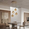 Emibig Emibig COSMO 4PREM MOKKA AMBER - Moderne hanglamp voor sfeervolle verlichting