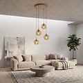 Emibig Emibig COSMO 4PREM MOKKA AMBER - Moderne hanglamp voor sfeervolle verlichting