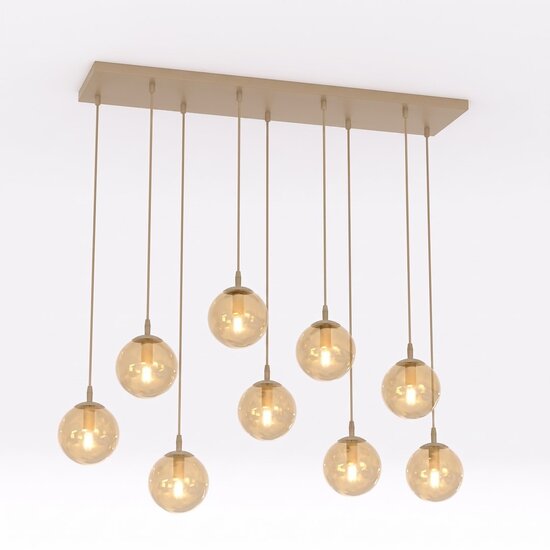 Emibig Emibig COSMO 9 MOKKA AMBER - Lámpara colgante moderna para una iluminación elegante