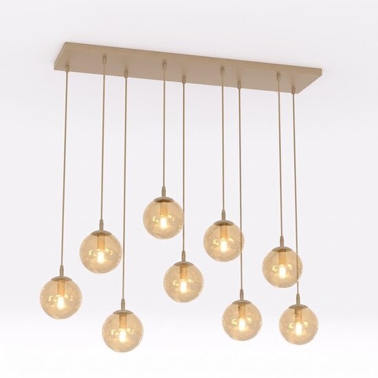 Emibig Emibig COSMO 9 MOKKA AMBER - Moderne hanglamp voor sfeervolle verlichting