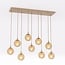 Emibig Emibig COSMO 9 MOKKA AMBER - Moderne hanglamp voor sfeervolle verlichting