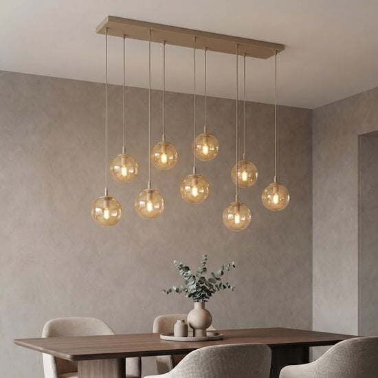 Emibig Emibig COSMO 9 MOKKA AMBER - Moderne Pendelleuchte für stilvolle Beleuchtung