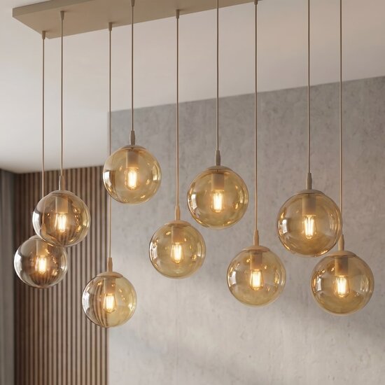 Emibig Emibig COSMO 9 MOKKA AMBER - Modern pendant lamp for stylish lighting
