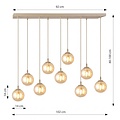 Emibig Emibig COSMO 9 MOKKA AMBER - Modern pendant lamp for stylish lighting