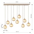 Emibig Emibig COSMO 9 MOKKA AMBER - Moderne Pendelleuchte für stilvolle Beleuchtung