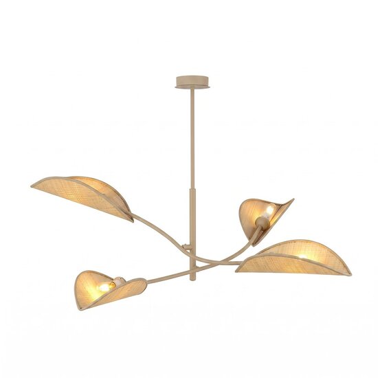 Emibig LOTUS 4 MOKKA/RATTAN - Modern ceiling lamp for any space