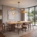 Emibig LOTUS 4 MOKKA/RATTAN - Moderne Deckenlampe für jeden Raum