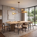 Emibig LOTUS 4 MOKKA/RATTAN - Moderne plafondlamp voor elke ruimte