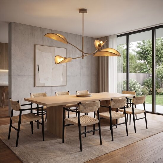 Emibig LOTUS 4 MOKKA/RATTAN - Modern ceiling lamp for any space