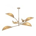 Emibig LOTUS 6 MOKKA/RATTAN - Moderne Deckenlampe für stilvolle Beleuchtung