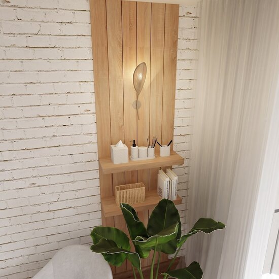 Emibig Emibig LOTUS K1 MOKKA/RATTAN - Modern wall lamp for cozy lighting
