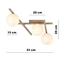 Emibig Emibig SMART 3 MOKKA OPAL - Modern ceiling lamp for stylish lighting