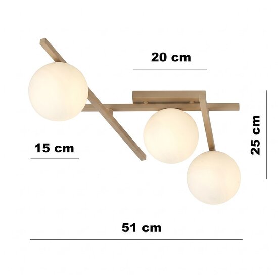 Emibig Emibig SMART 3 MOKKA OPAL - Modern ceiling lamp for stylish lighting