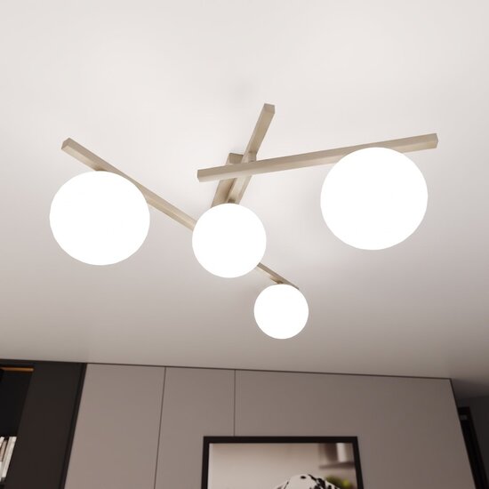 Emibig Emibig SMART 4 MOKKA OPAL - Lámpara de techo moderna para una iluminación elegante
