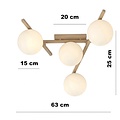 Emibig Emibig SMART 4 MOKKA OPAL - Modern ceiling lamp for stylish lighting