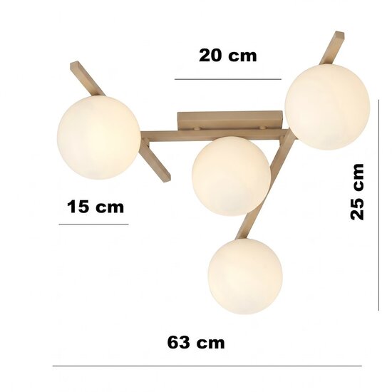Emibig Emibig SMART 4 MOKKA OPAL - Modern ceiling lamp for stylish lighting