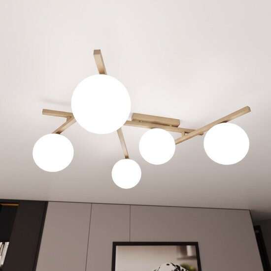Emibig SMART 5 MOKKA OPAL - Modern ceiling lamp for any space