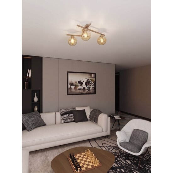 Emibig Emibig SMART 3 MOKKA AMBER - Lampe de plafond moderne pour un éclairage élégant