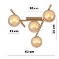Emibig Emibig SMART 4 MOKKA AMBER - Modern ceiling lamp for stylish lighting