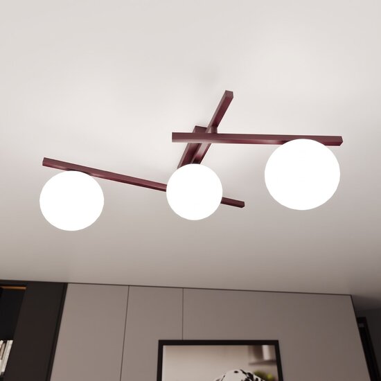 Emibig Emibig SMART 3 BURGUNDY OPAL - Lámpara de techo moderna para una iluminación elegante