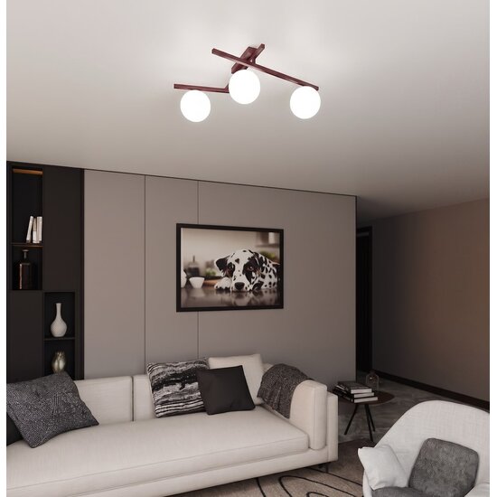 Emibig Emibig SMART 3 BURGUNDY OPAL - Lampe de plafond moderne pour un éclairage élégant